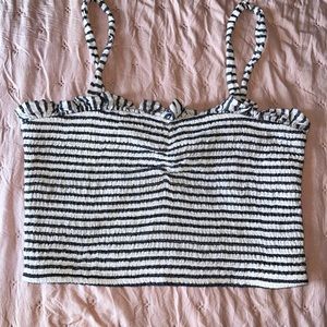 Cropped stripped top